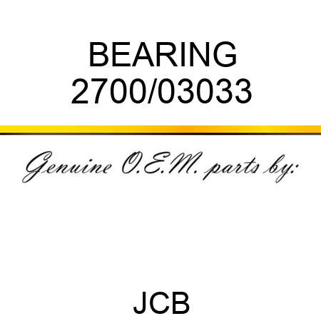 BEARING 2700/03033
