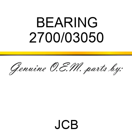 BEARING 2700/03050
