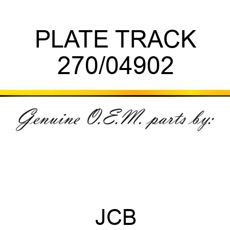 PLATE TRACK 270/04902