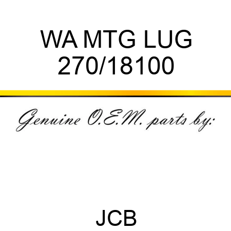 WA MTG LUG 270/18100