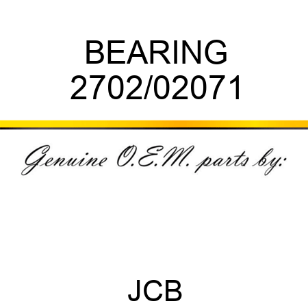 BEARING 2702/02071