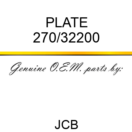 PLATE 270/32200