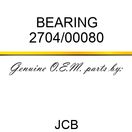 BEARING 2704/00080