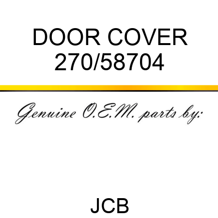 DOOR COVER 270/58704