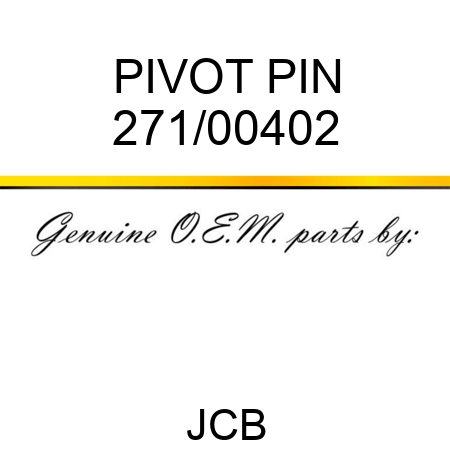 PIVOT PIN 271/00402