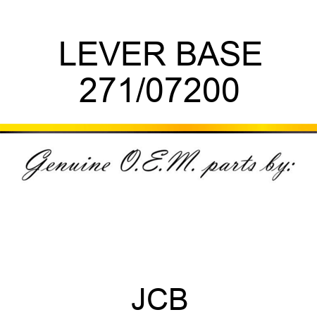 LEVER BASE 271/07200