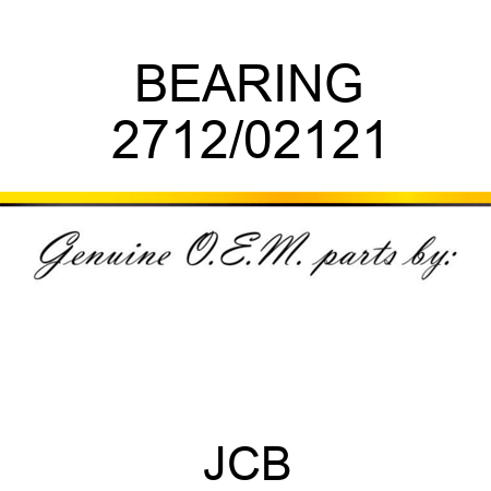 BEARING 2712/02121