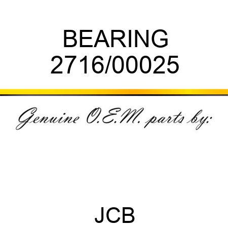 BEARING 2716/00025