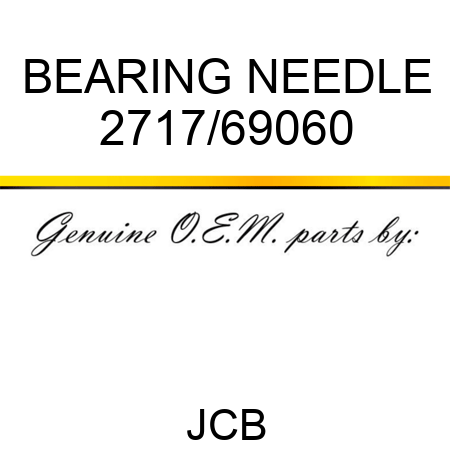 BEARING, NEEDLE 2717/69060