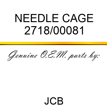 NEEDLE CAGE 2718/00081