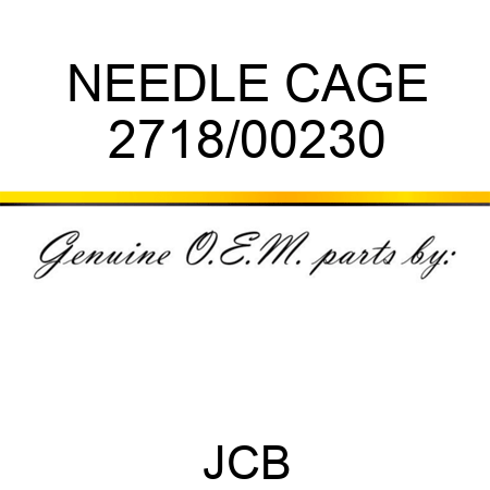NEEDLE CAGE 2718/00230