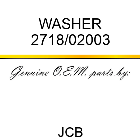 WASHER 2718/02003