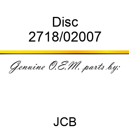 Disc 2718/02007