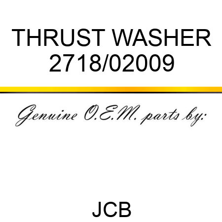 THRUST WASHER 2718/02009