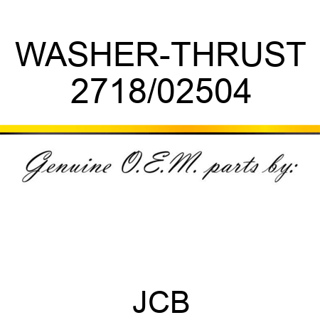 WASHER-THRUST 2718/02504
