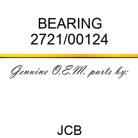 BEARING 2721/00124