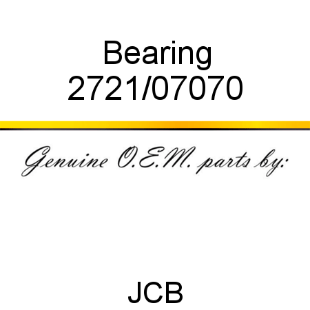 Bearing 2721/07070