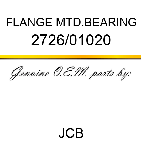 FLANGE MTD.BEARING 2726/01020