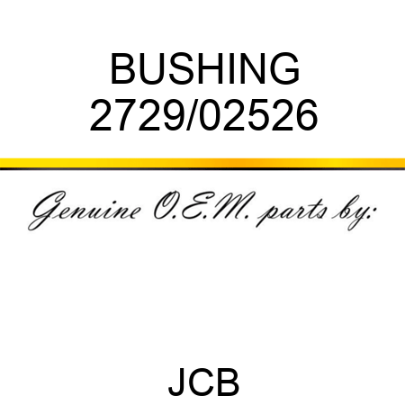 BUSHING 2729/02526