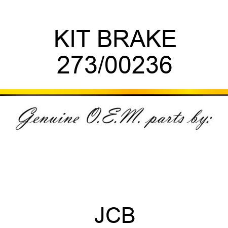 KIT, BRAKE 273/00236