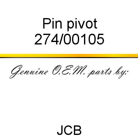 Pin, pivot 274/00105