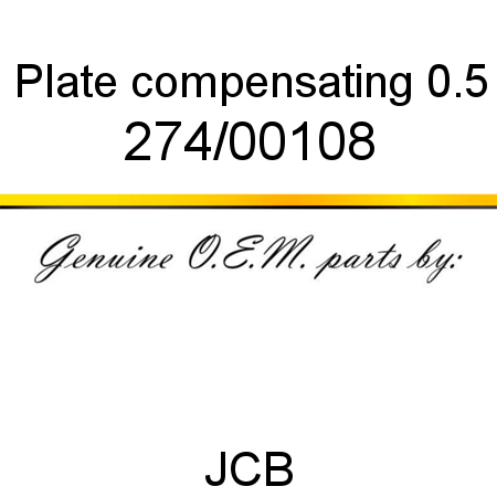 Plate, compensating, 0.5 274/00108