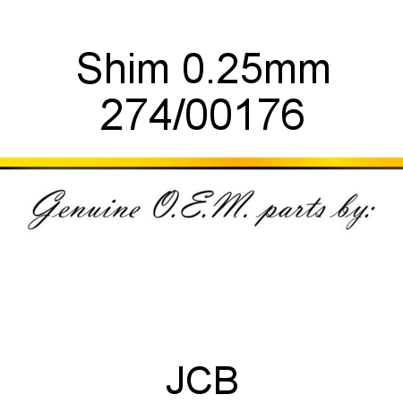 Shim, 0.25mm 274/00176
