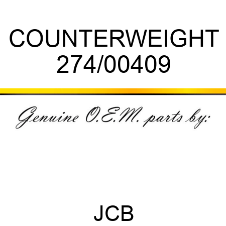 COUNTERWEIGHT 274/00409