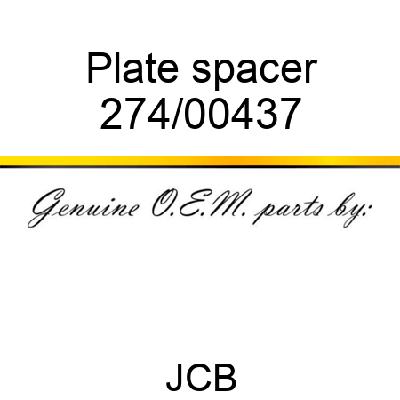 Plate spacer 274/00437