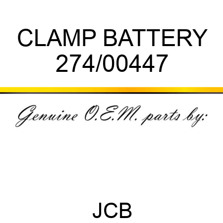 CLAMP BATTERY 274/00447