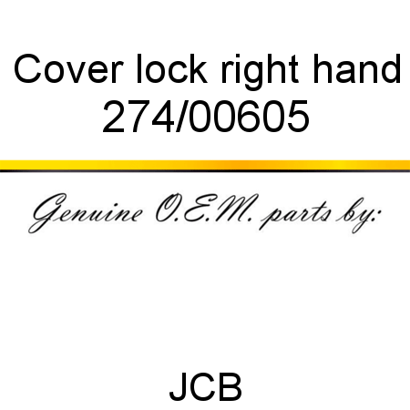 Cover, lock, right hand 274/00605