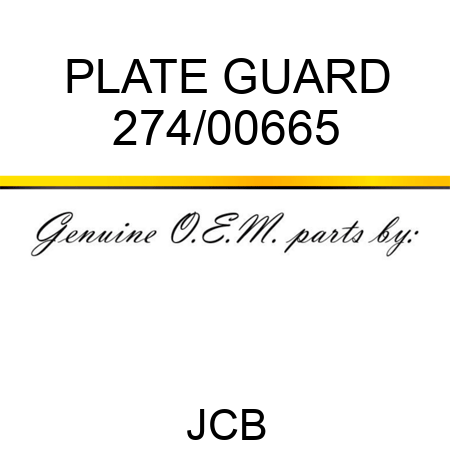 PLATE GUARD 274/00665