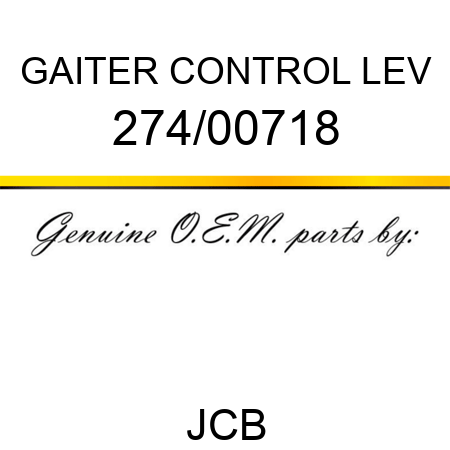 GAITER CONTROL LEV 274/00718