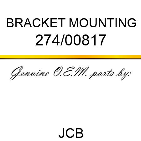 BRACKET MOUNTING 274/00817