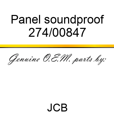 Panel soundproof, 274/00847