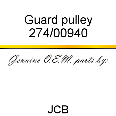 Guard, pulley 274/00940