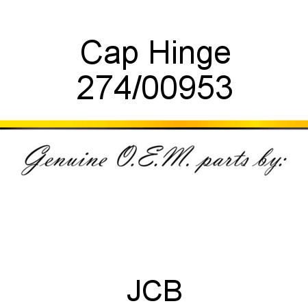 Cap, Hinge 274/00953