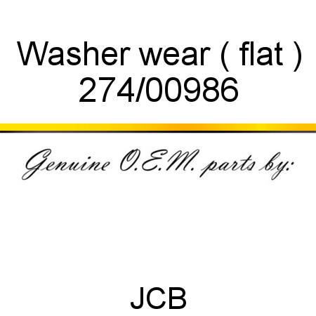 Washer, wear, ( flat ) 274/00986
