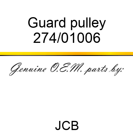 Guard pulley 274/01006