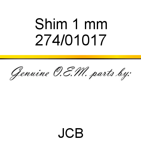 Shim, 1 mm 274/01017