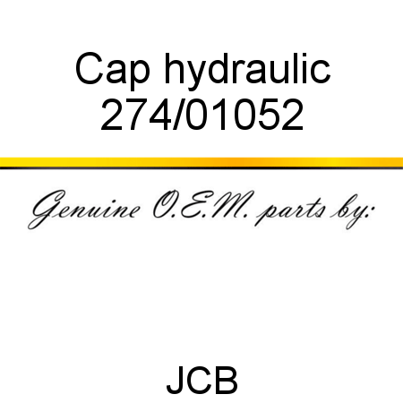 Cap, hydraulic 274/01052
