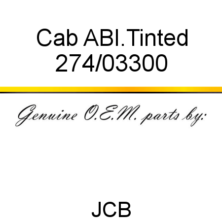 Cab, ABI.Tinted 274/03300