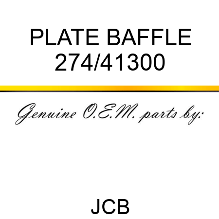 PLATE BAFFLE 274/41300