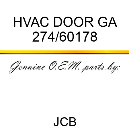 HVAC DOOR GA 274/60178