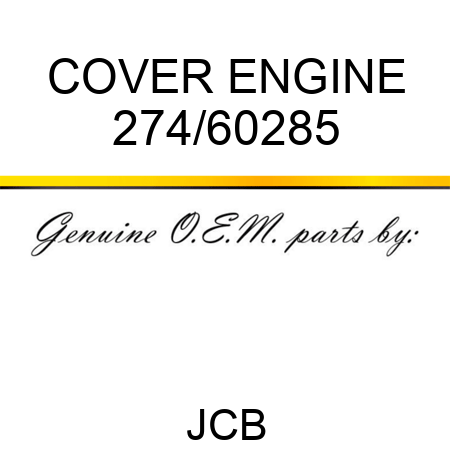 COVER ENGINE 274/60285