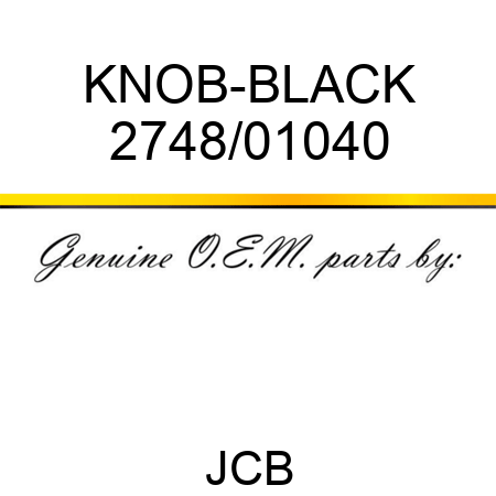 KNOB-BLACK 2748/01040