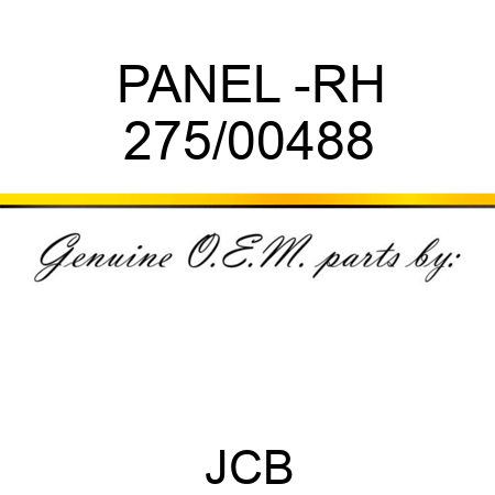 PANEL -RH 275/00488