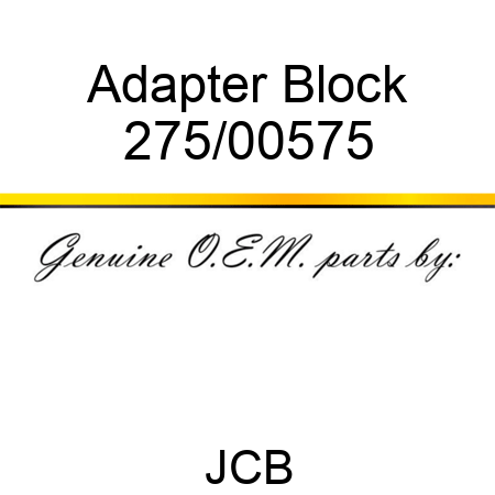 Adapter Block 275/00575