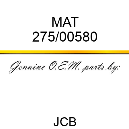 MAT 275/00580