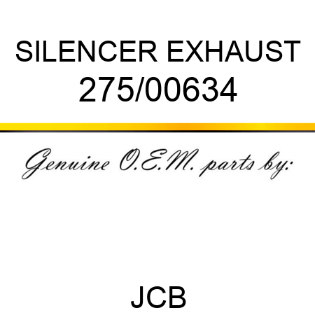 SILENCER EXHAUST 275/00634
